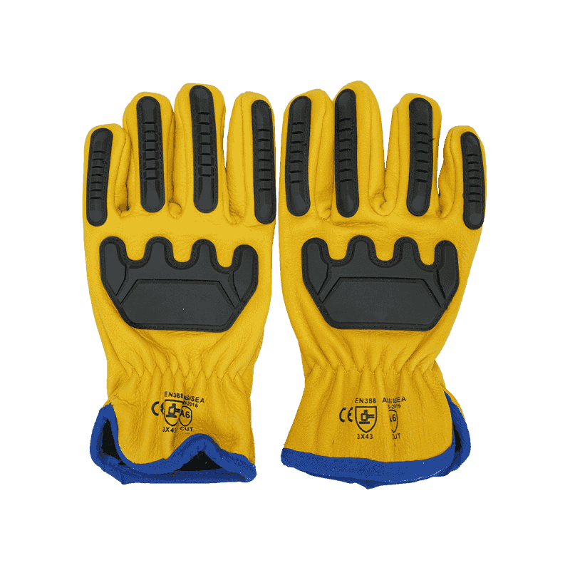 Gants en cuir de vachette résistants au froid, imperméables, résistants à l'huile