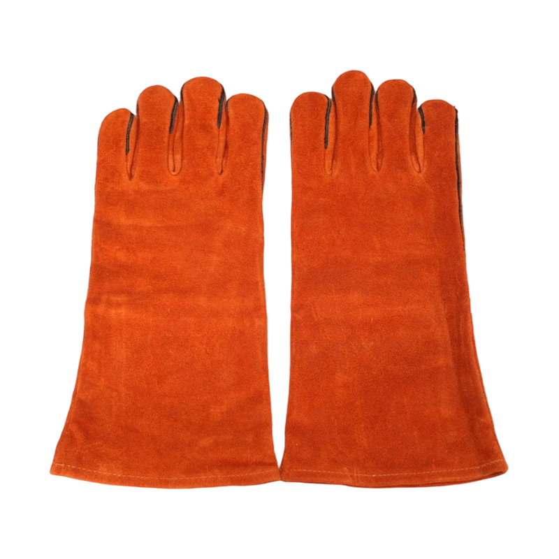 Gants de soudage à la vache à deux couches en coton